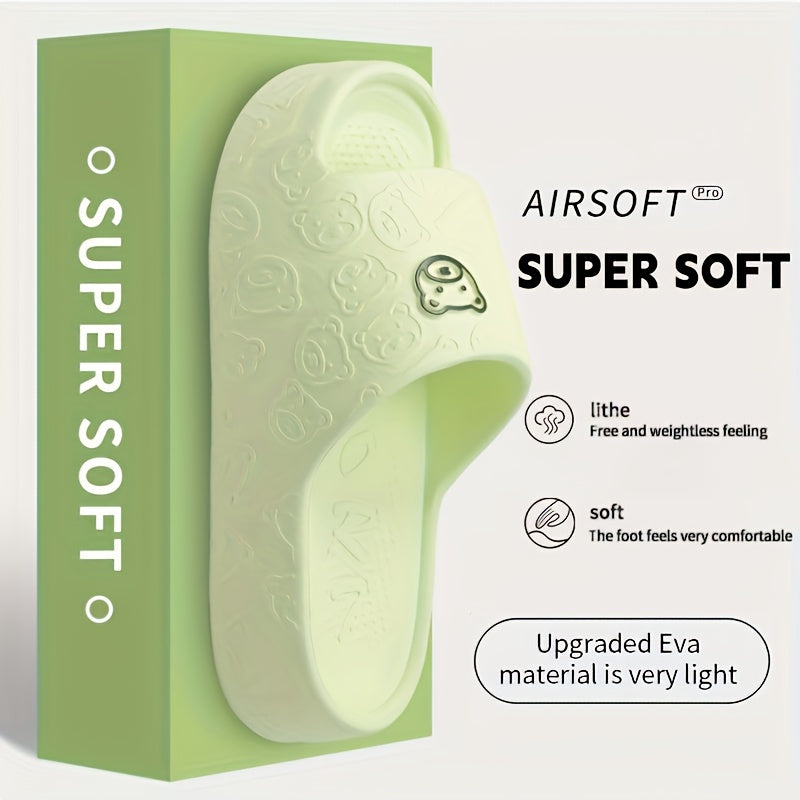 Unisex EVA Non-Slip Sandals Minimalist Striped Design for Home Beach