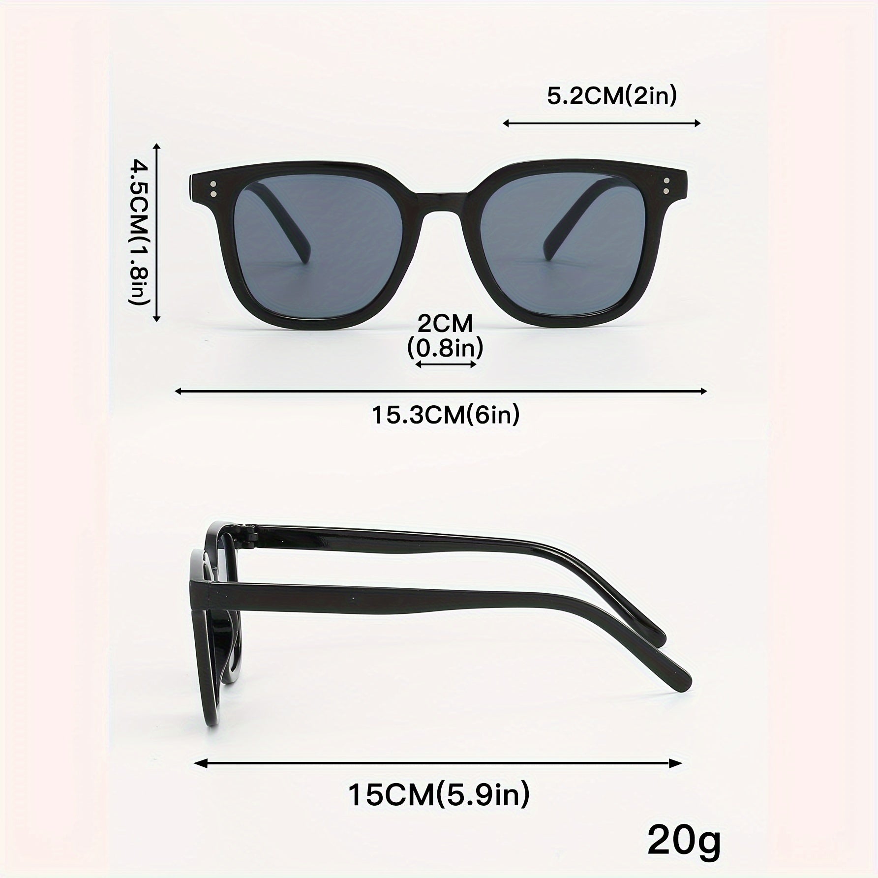 Men Women Square Black Fashion Glasses with Colorful Lenses for Outdoor Sports and Parties