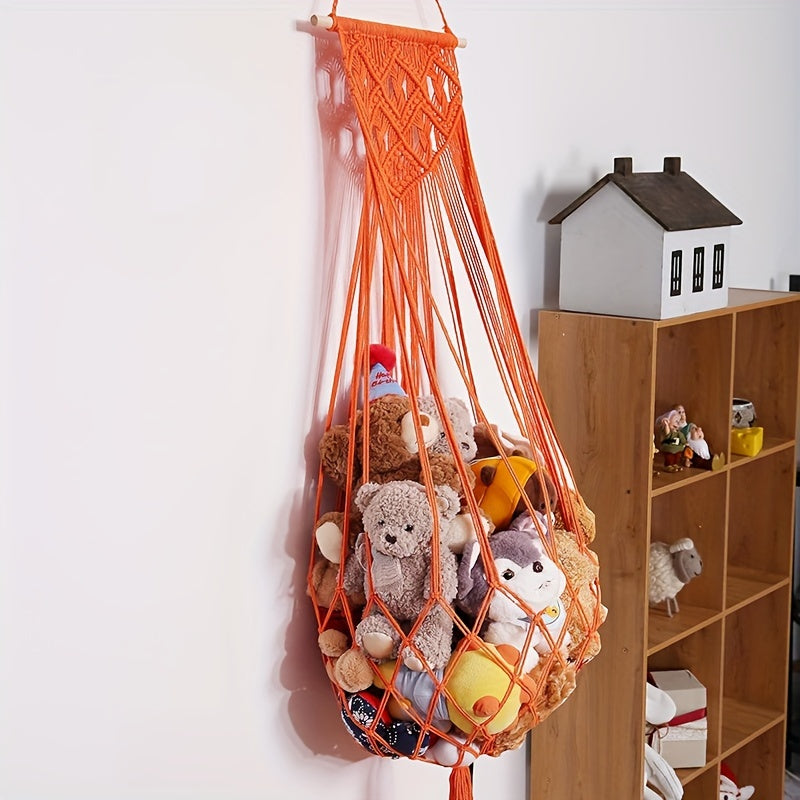 Stuffed Animal Storage Net for Kids Nursery Toy Organizer Plush Toy Rack Spacious and Easy to Set Up