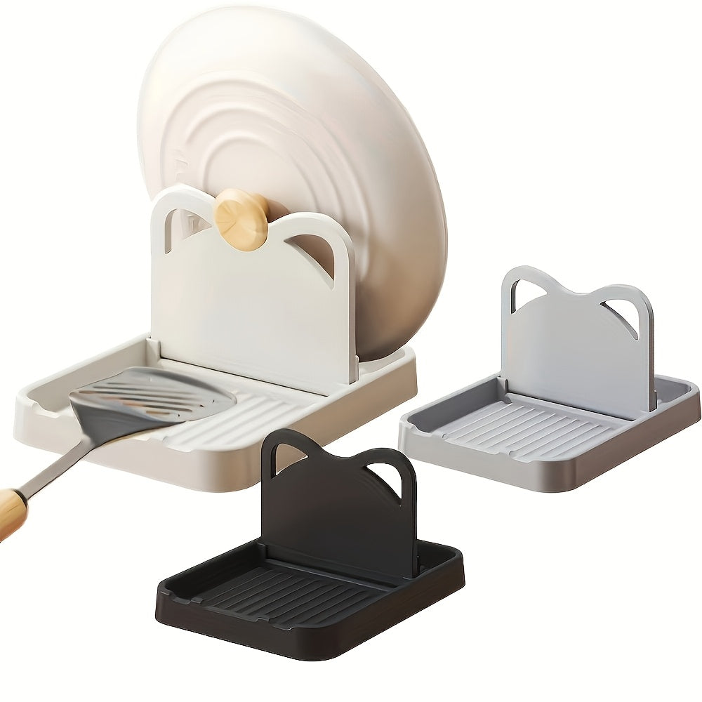 Estante de almacenamiento de plástico para cocina, de uso múltiple, para montar en la pared o en la encimera, soporte para cucharas y cucharones