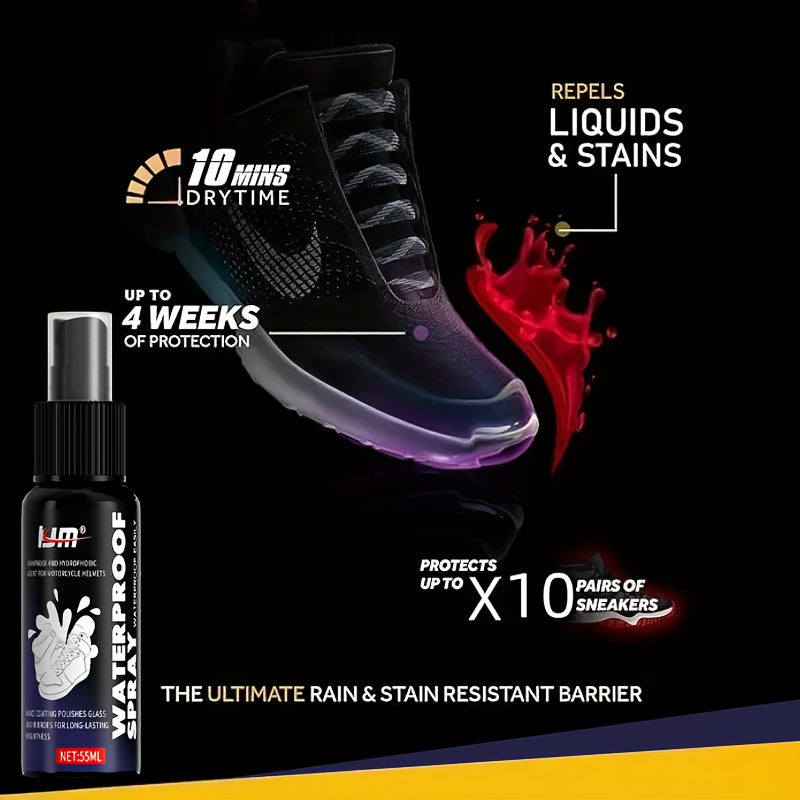 Waterproof Shoe Spray Protector Nano Rain and Stain Resistant for Sneakers and Canvas