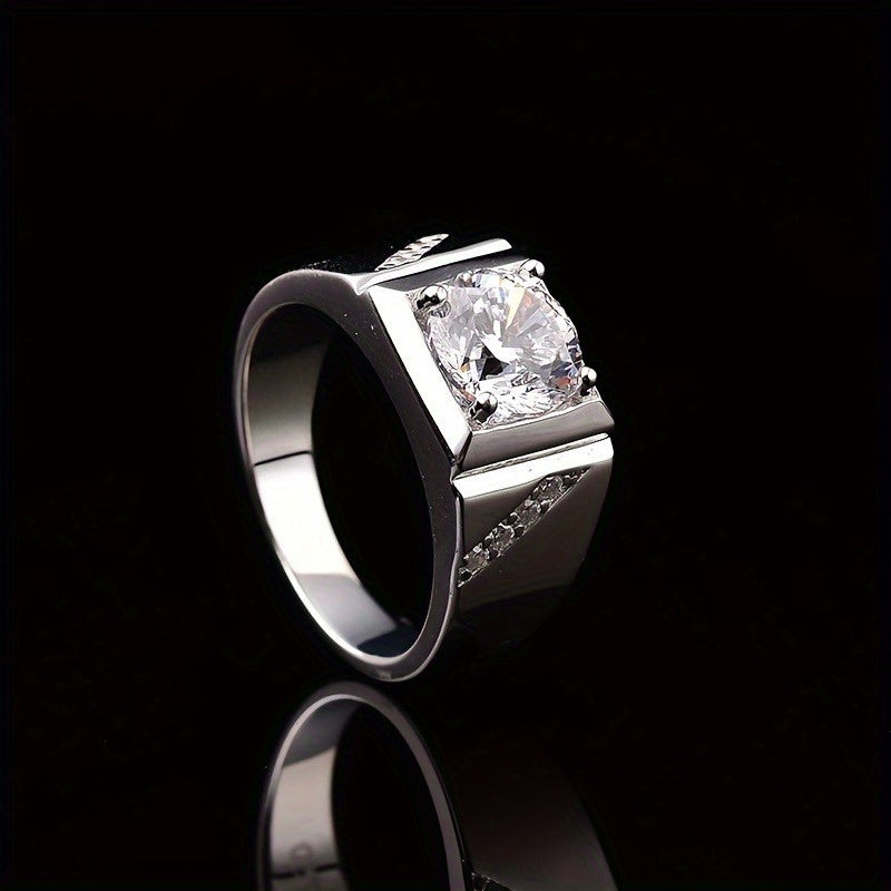 Vintage Style 3.0 Carat Moissanite Silver Ring for Anniversary and Gift