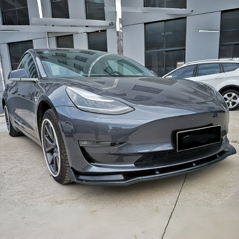 Передний спойлер из ABS черный для Tesla Model 3 2017-2022 автомобильная модификация