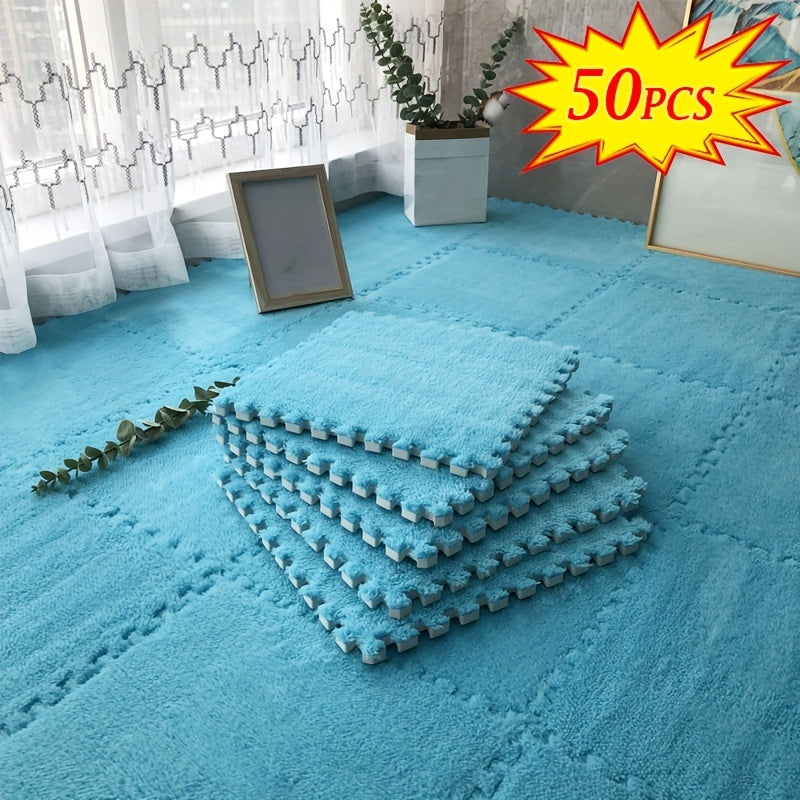 Set of 30/50 Interlocking Foam Floor Mats Square Carpet Area Rug Anti-Slip Seat Pads