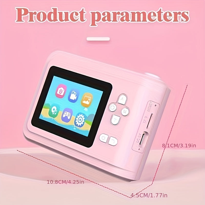 Kids Digital Camera with Built-in Printer Rechargeable USB Charging Portable Gift