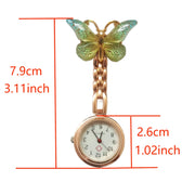 Nursing va talaba uchun chiroyli, quyon shaklidagi kvarts cho'ntak soati, klip va aniq ko'rsatkich bilan