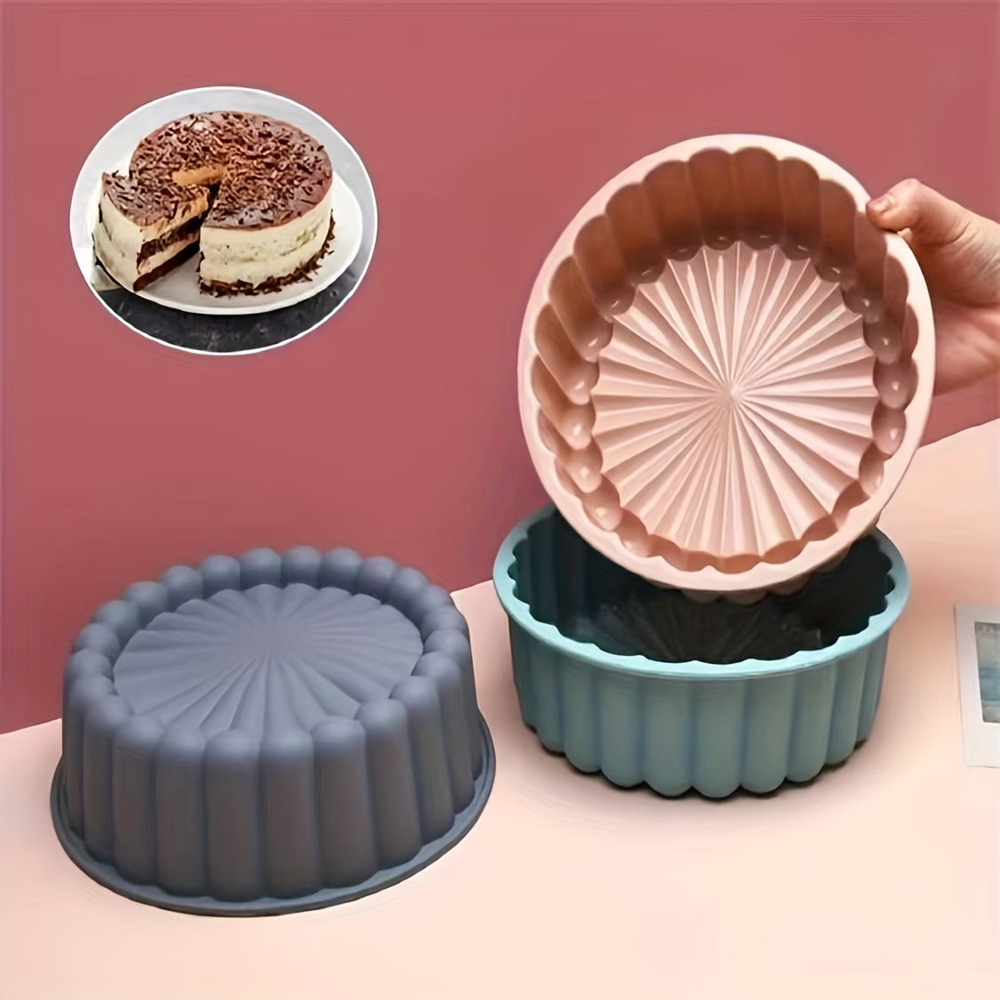 Multi-Purpose 19.99cm Silicone Cake Mold Nonstick for Baking and Celebrations