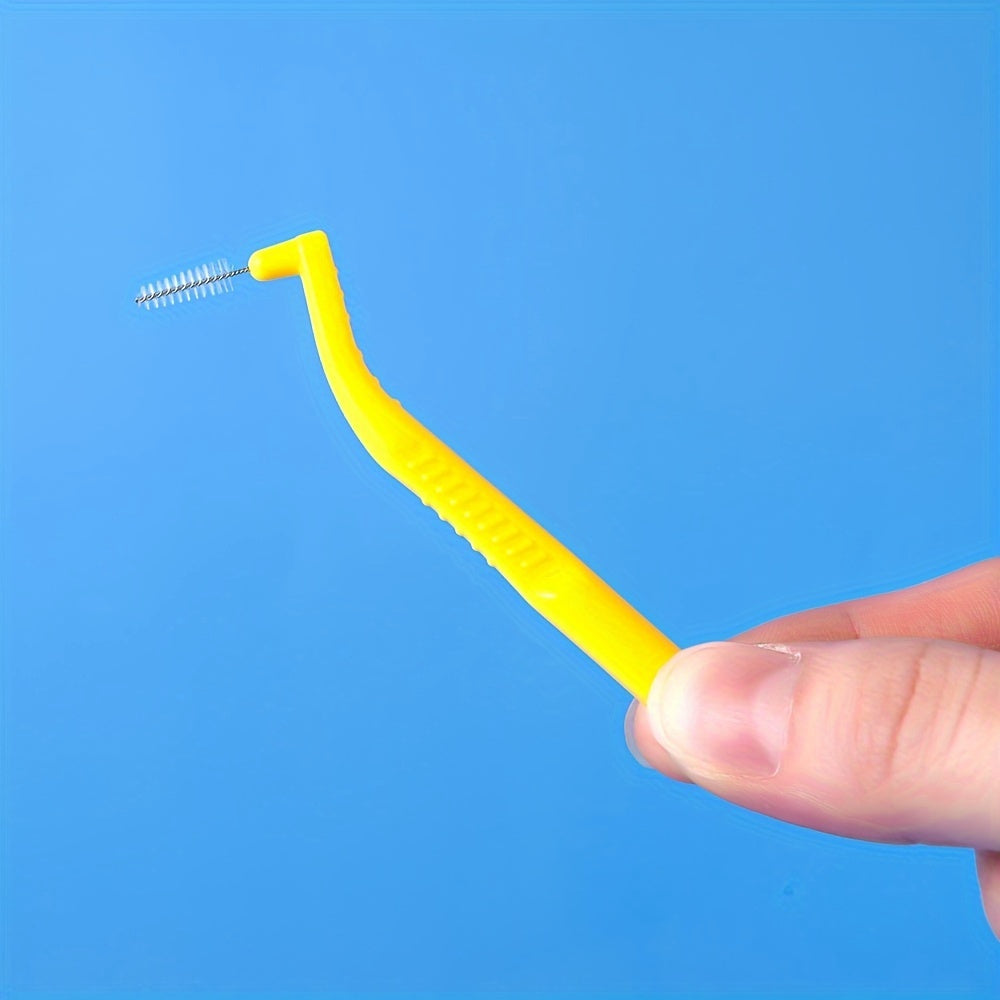 12 dona L-shaklidagi interdental cho'tka to'plami ortodontik va tishlarni tozalash uchun