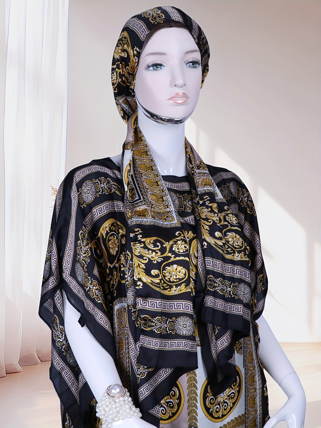 Plus-Size ayollar uchun uzun ro‘ba plyaj kiyimlari bosma yozgi kundalik