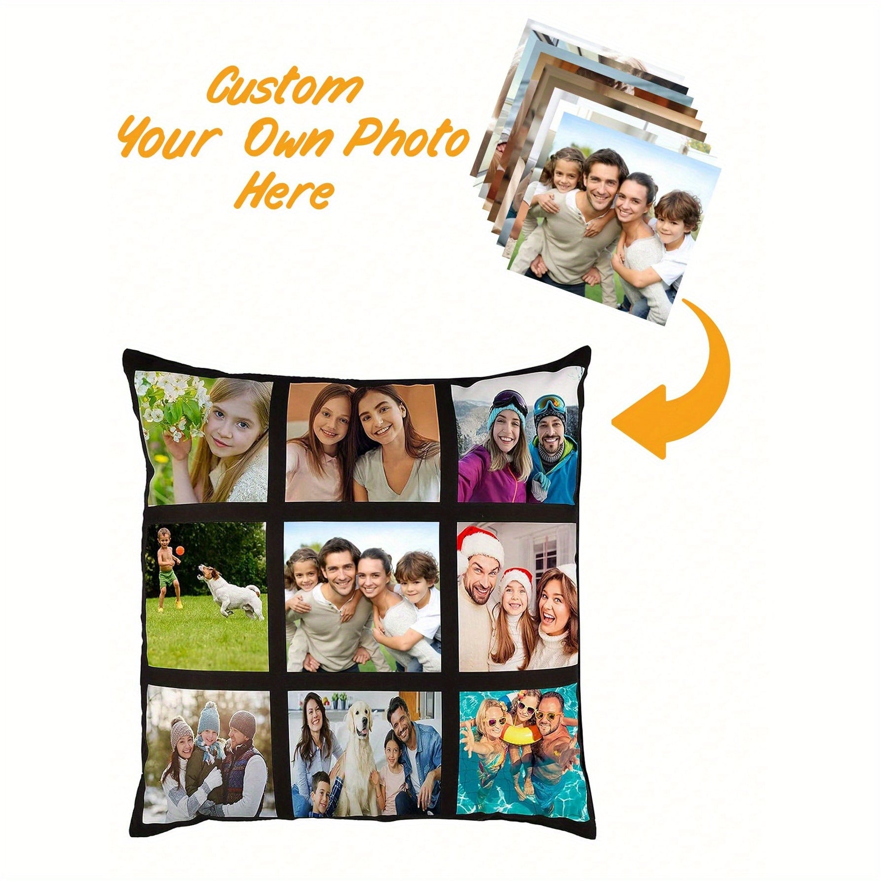 Custom Printed Soft Polyester Pillowcase for Kids Pets and Adults Bedroom Living Room Car