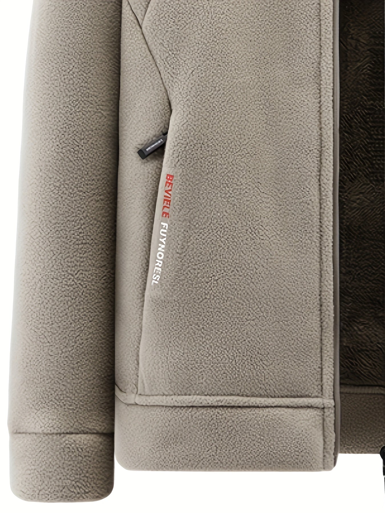 Chaqueta con forro de felpa con cremallera para hombre para otoño e invierno, ropa casual al aire libre