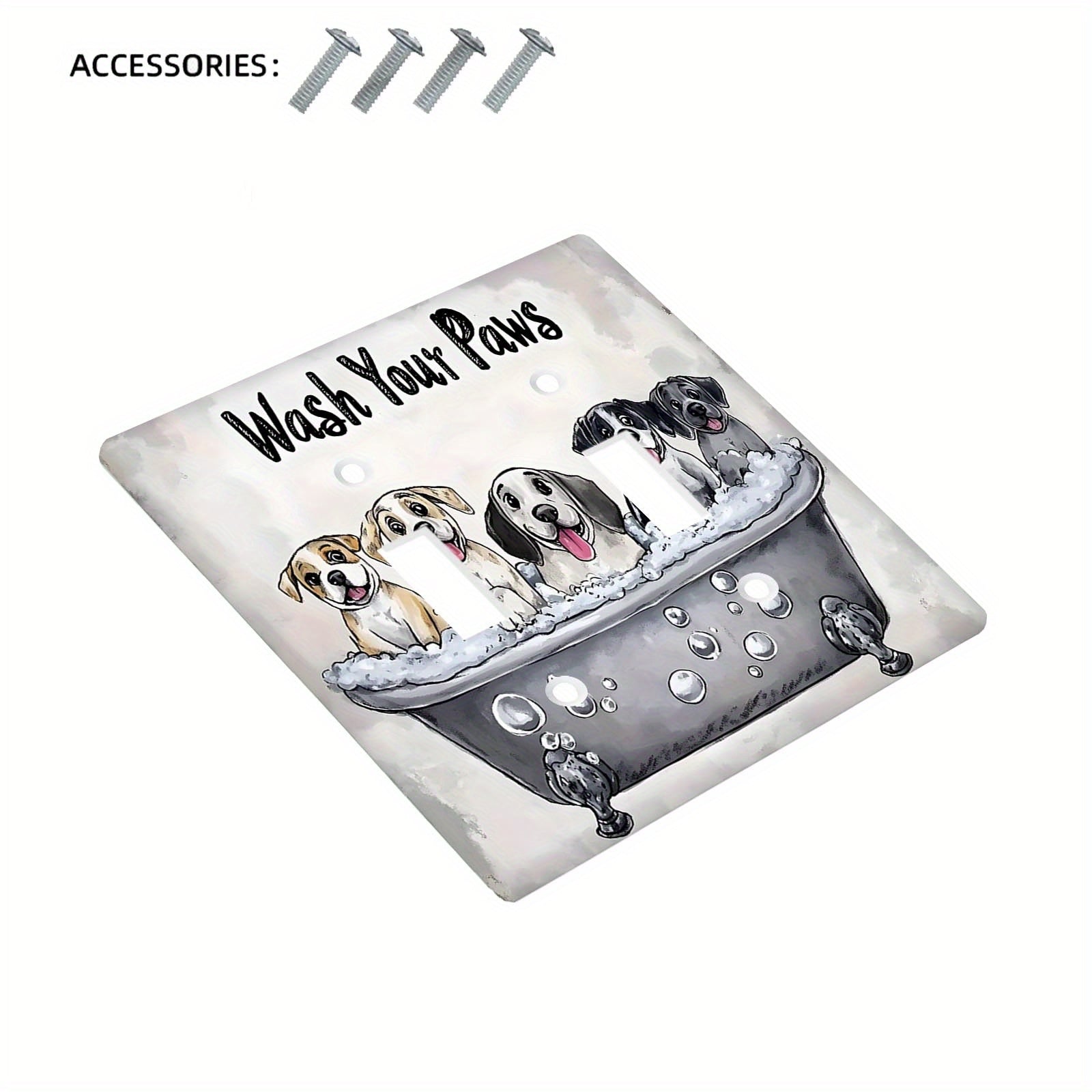 Qiziqarli it naqshidagi devor maskasi, oson vint bilan o'rnatish, simlar kerak emas. Yotoqxona, hammom yoki yashash xonasi bezatish uchun ideal.