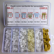 Universal Car Plastic Screw Buckle Set 230 Pcs Automotive Clips for License Plate and Bumper