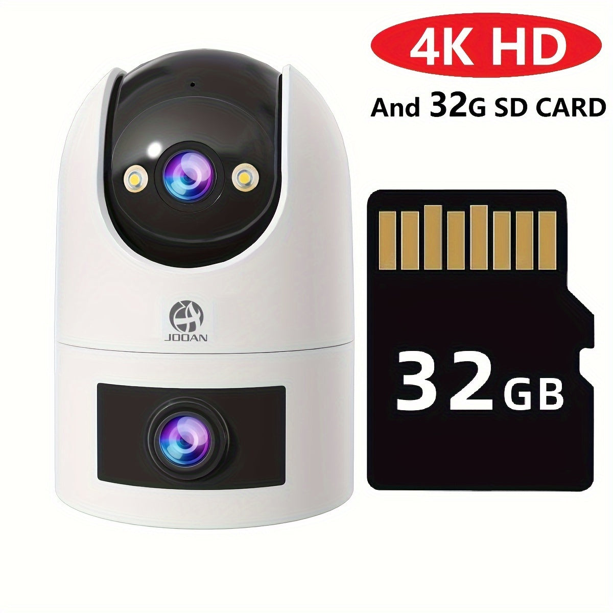 4K PTZ WiFi Security Camera with Dual Lens Auto Tracking and Dual Screen