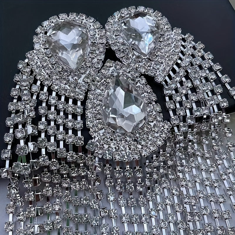 Maydonchalar va kostyumlar uchun rhinestone bilan bezatilgan kiyim-kechak aksessuarlari