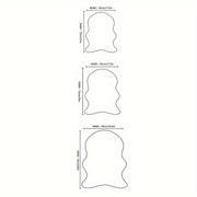 Alfombra de área de pelo sintético elegante, lavable a máquina, resistente a las manchas, forma irregular