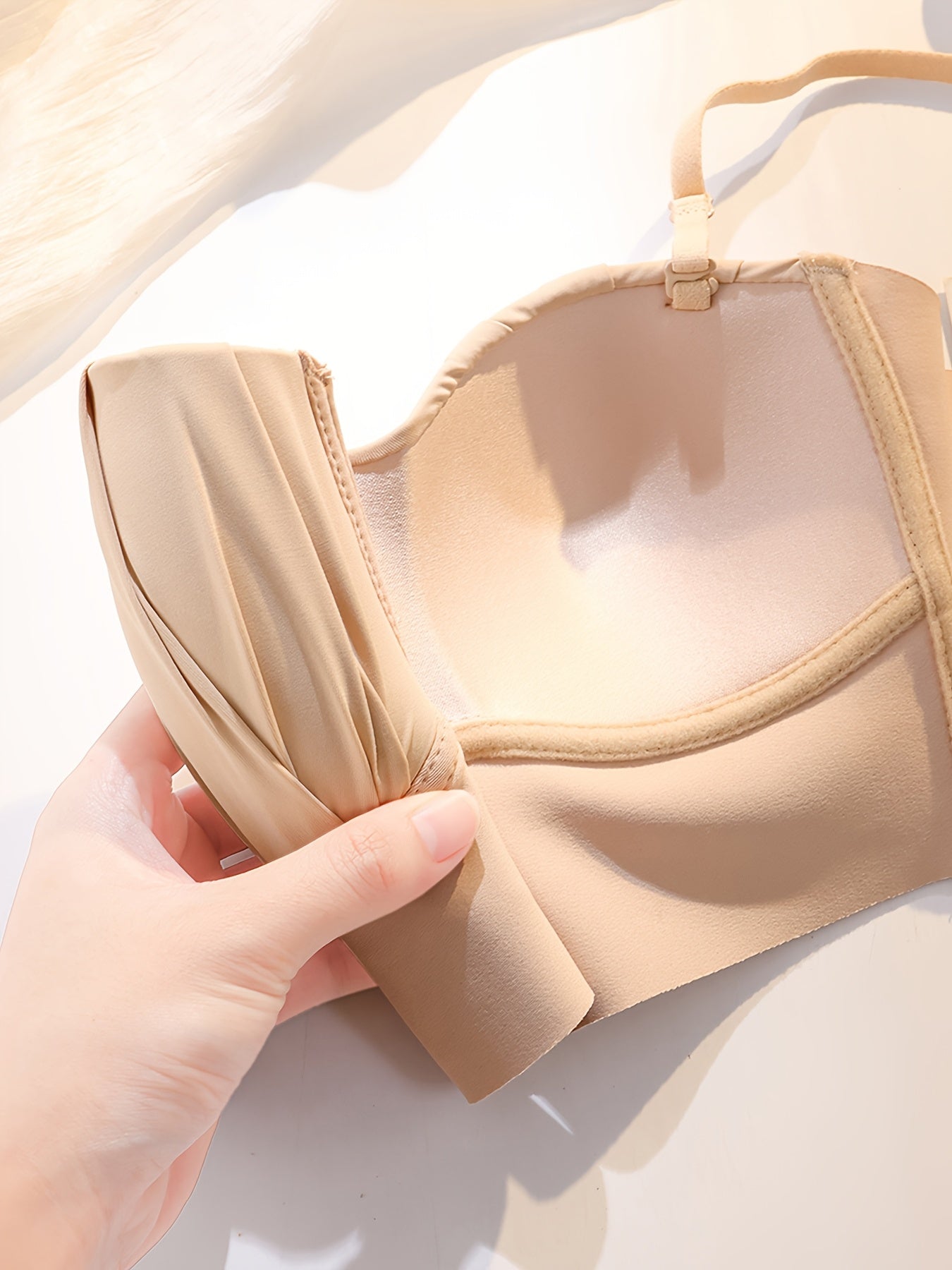 Set of 3 Women’s Seamless Strapless Bandeau Bras with Non-Removable Padding