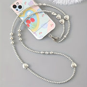 Yurak shaklidagi marjonli telefon tasmasi va uzin zanjirli pendant, ko'krakda taqish va yo'qolishdan saqlash uchun. Telefonlar, quloqchinlar, kameralar, sumkalar va boshqalar uchun mos.