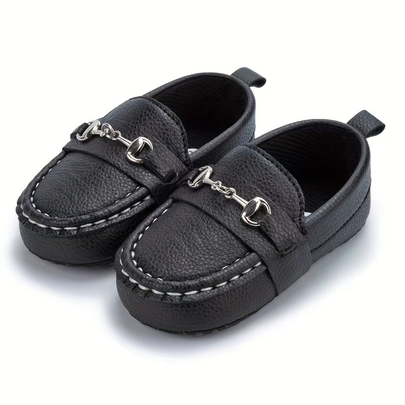 Zapatillas slip-on de color sólido para bebés niños, calzado ligero antideslizante y casual para primavera y otoño