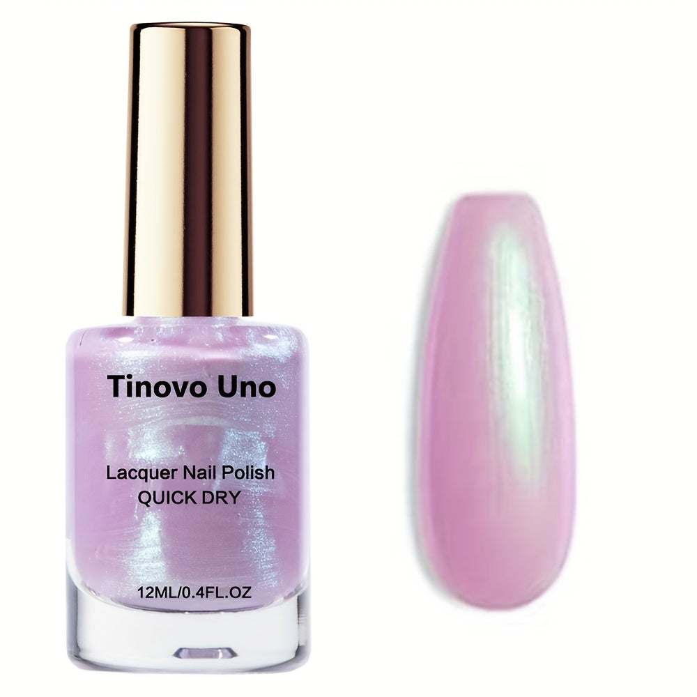 Purple Glitter Nail Polish 12ml No-Bake Quick-Dry Long-Lasting Shine