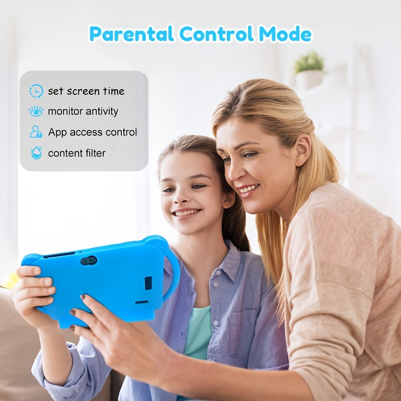 Kids Tablet 7 Inch with 32GB ROM 2GB RAM Android 11 Eye Protection Parental Control Shockproof Case
