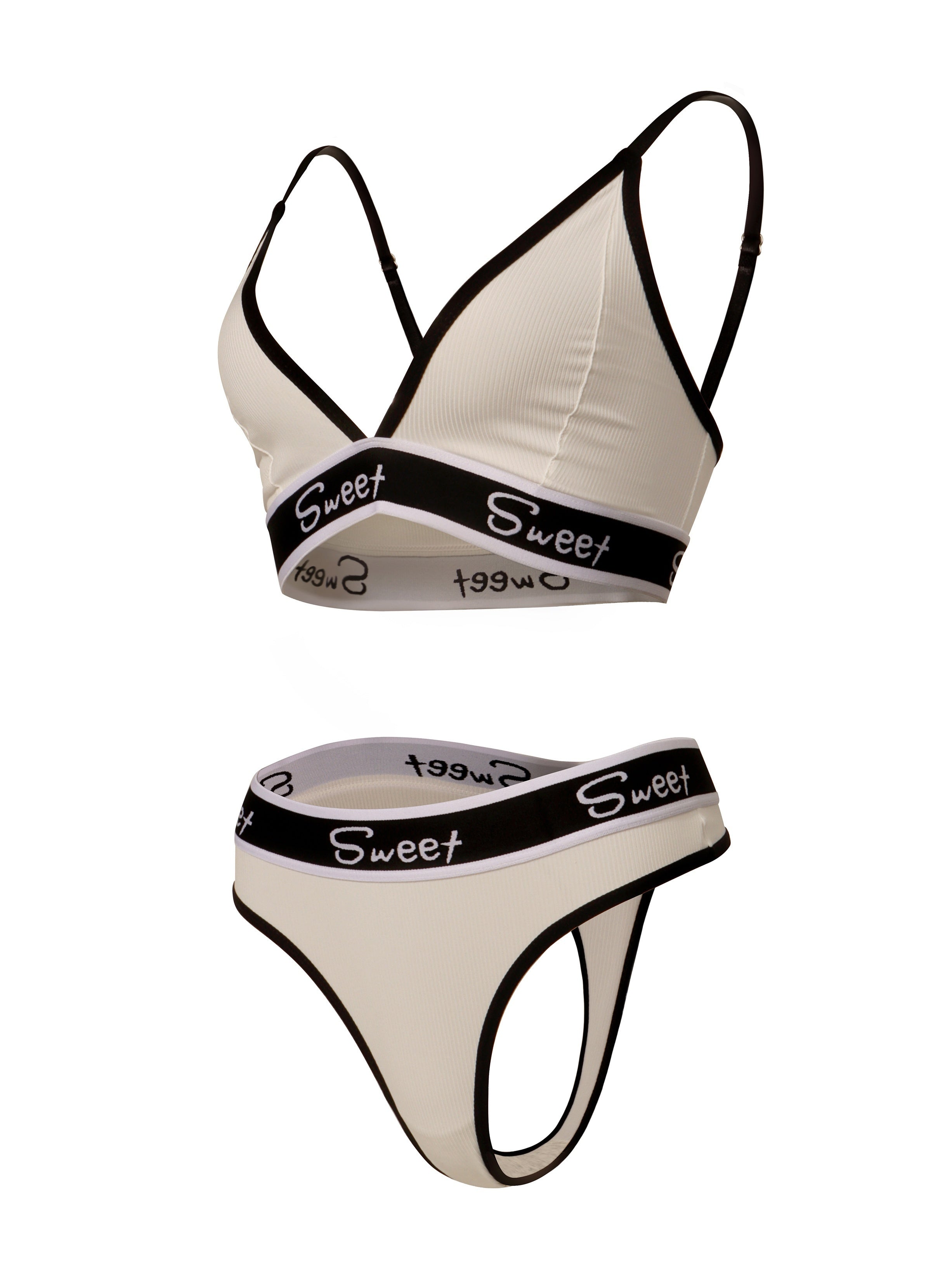 Set of 3 Seamless Backless Viscose Elastane Lingerie Sets Solid Color