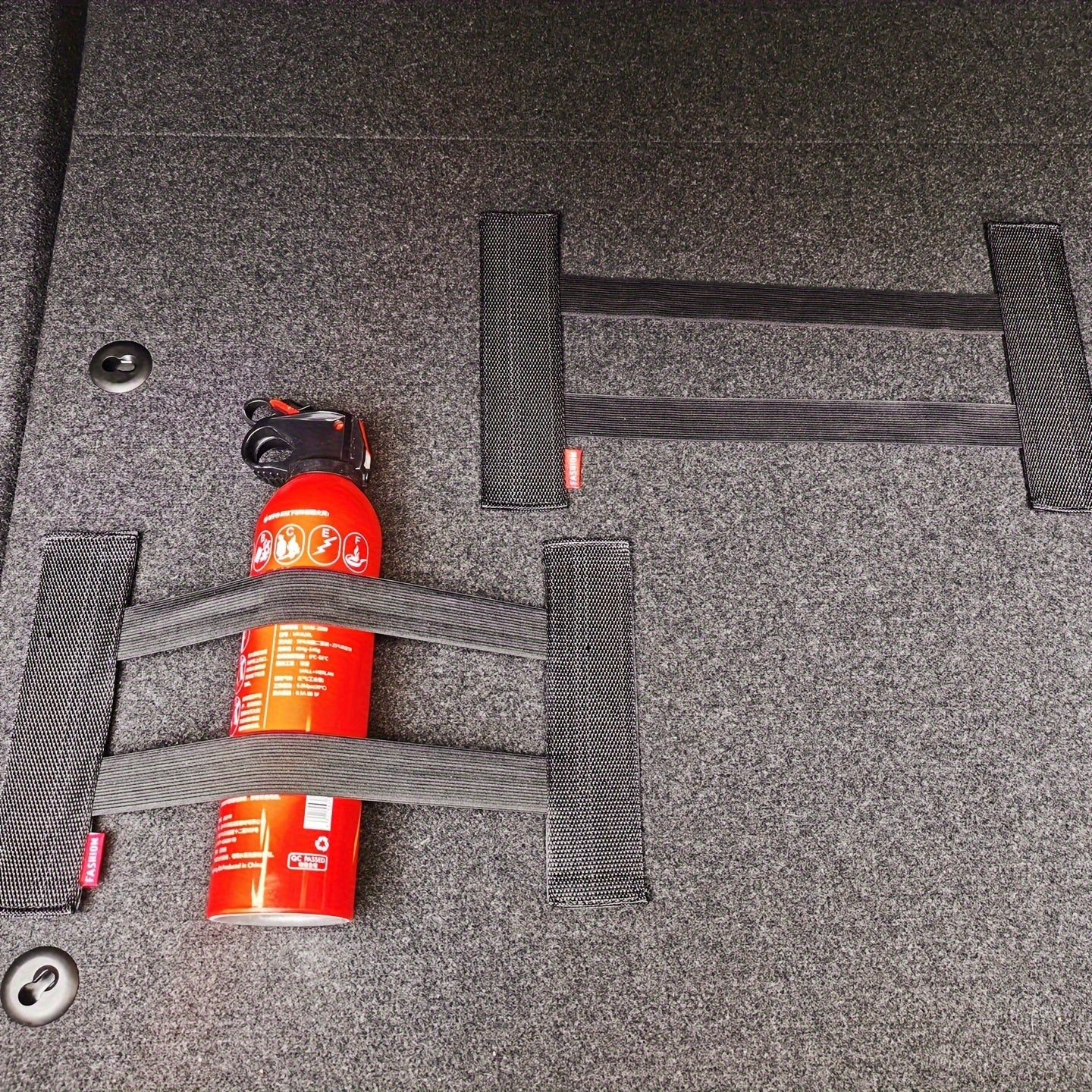 Black Car Trunk Storage Box with Fixing Belt and Plush Lining