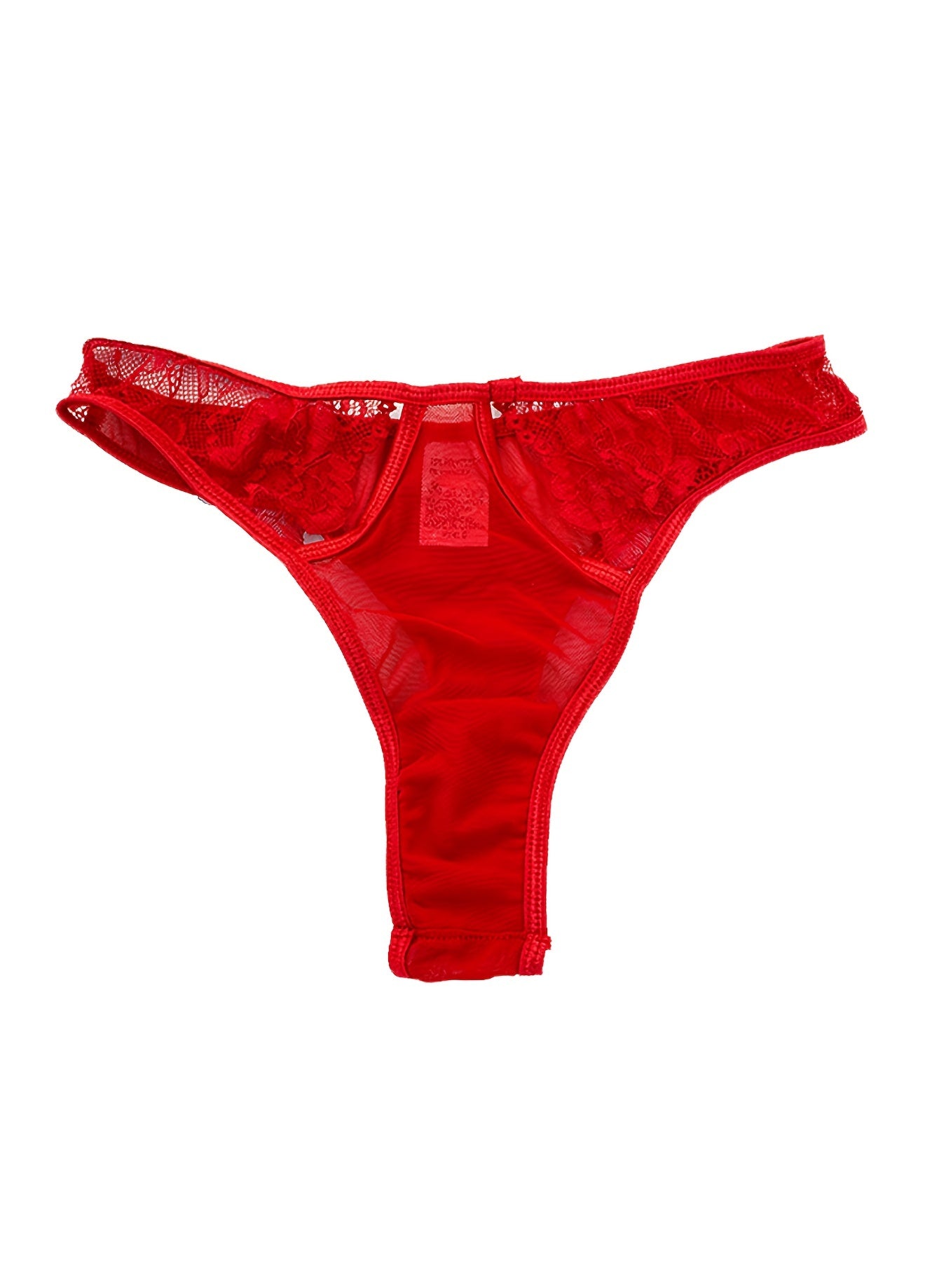 Women’s Lace Lingerie Set 4-Piece Solid Color Garter Belt and Suspender