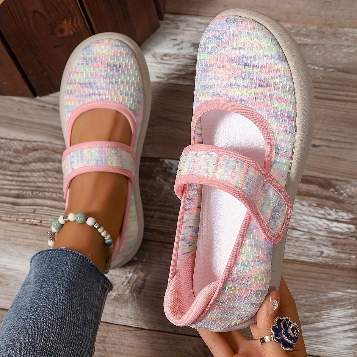Zapatos planos casuales para mujer con suela suave y ligeros para caminar