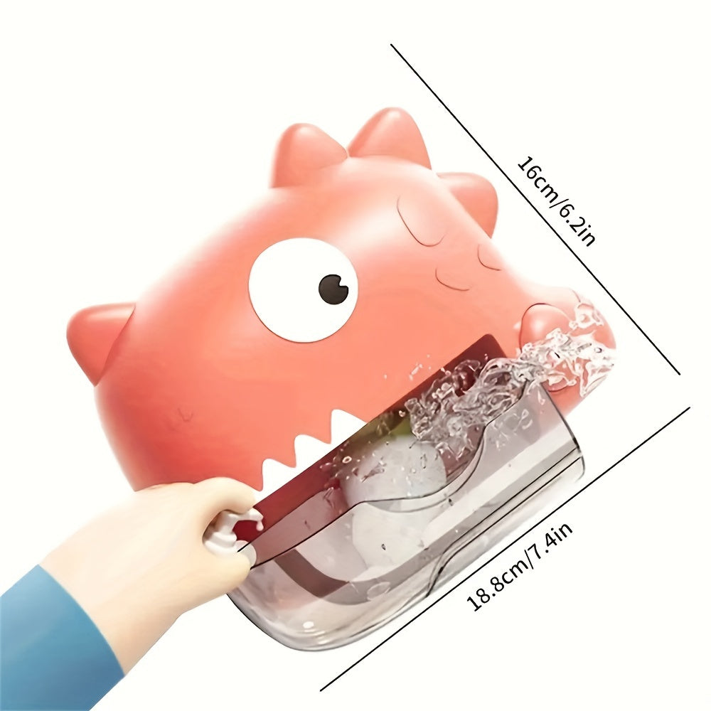 Máquina de burbujas de dinosaurio para bañera de bebé con música y manguera de agua