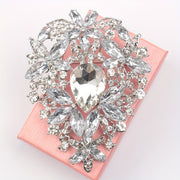Vintage Style Rhinestone Brooch Pin with Irregular Crystal Glass Design