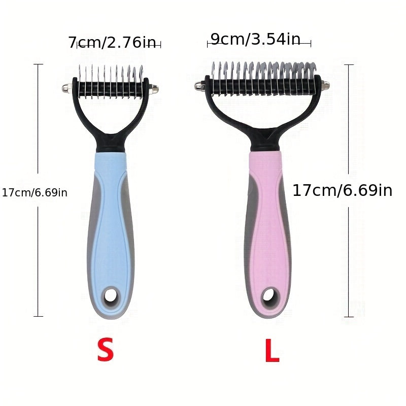 Double Sided Pet Fur Knot Cutter for Dog and Cat Grooming Shedding