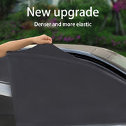Black Sunshade for Car Windows Elastic Thermal Insulation UV Protectant