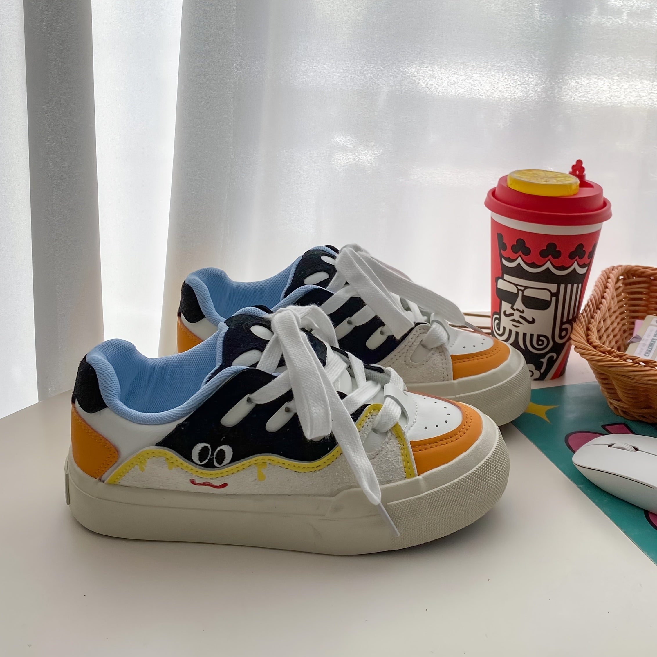 Women's Spring Low-Top Round Toe Lace-Up Casual Shoes