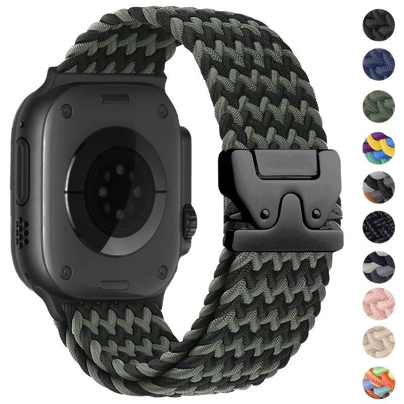 Adjustable Nylon Parachute Style Watch Band for Apple Watch Series 1-10 and Ultra