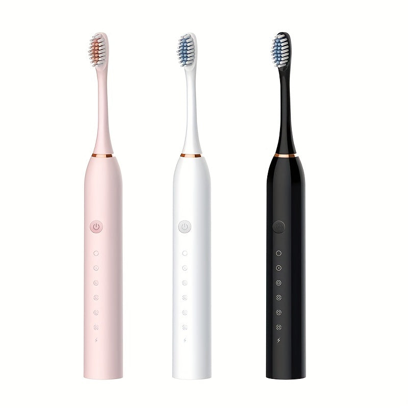 Rechargeable Sonic Electric Toothbrush with 6 Modes and Replaceable Brush Heads