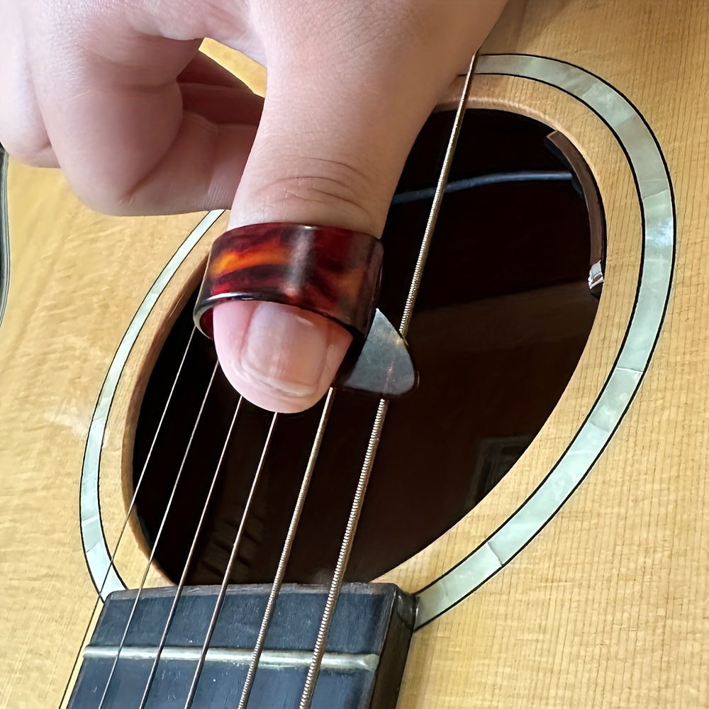 4pcs Guitar Finger Picks for Ukulele Electric Guitar ABS Mixed Color