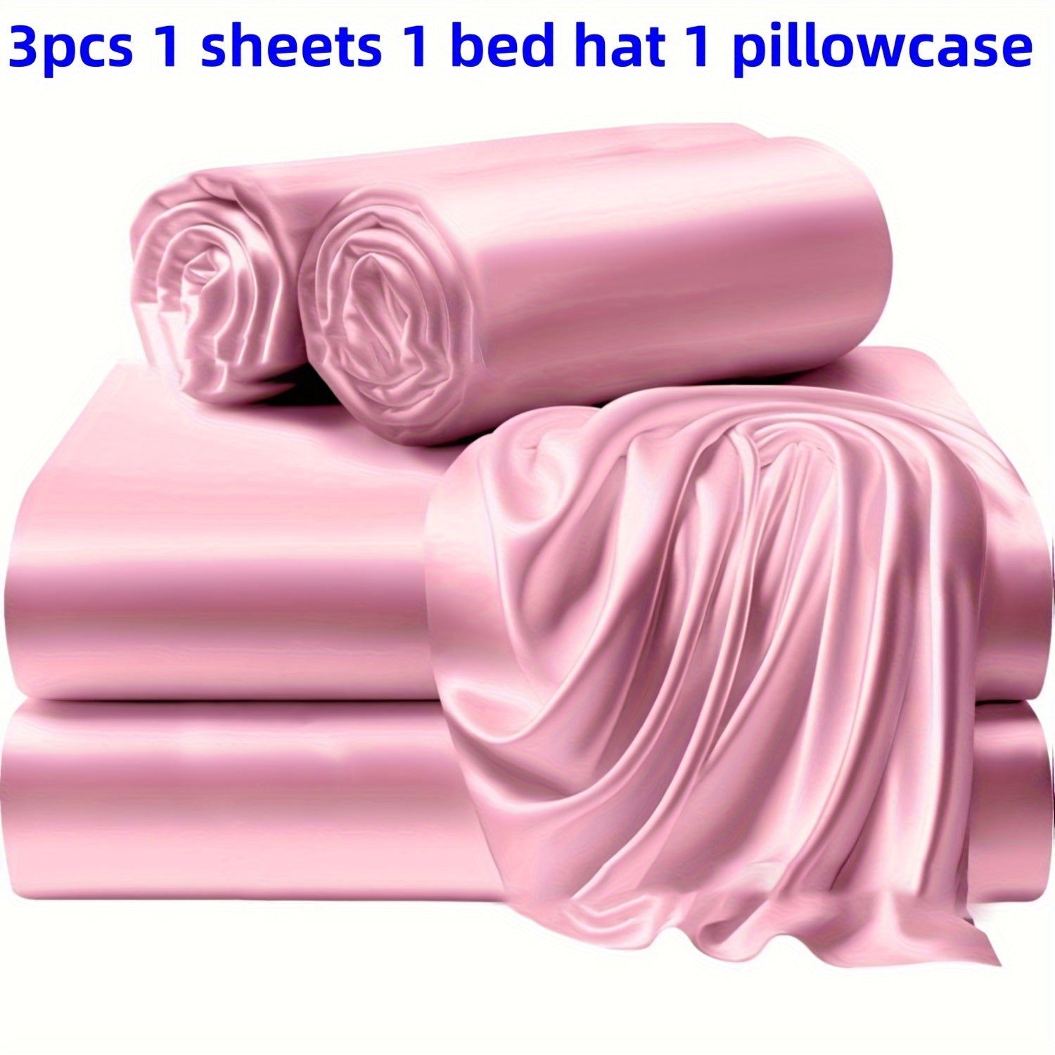 Solid Color Bed Sheets and Bed Skirts Set with Pillowcases - Soft and Silky Bedding