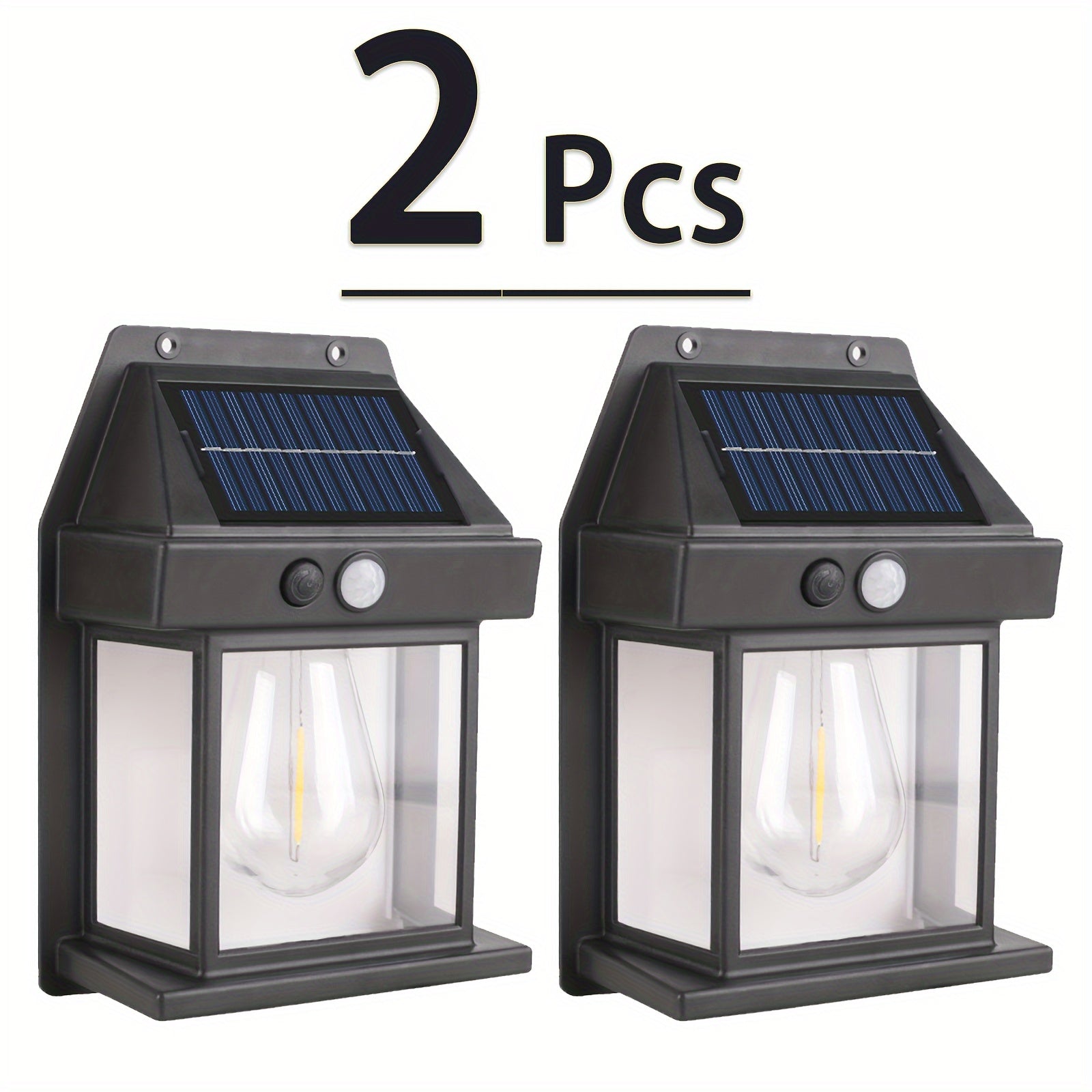 Solar Wall Lamp with Motion Sensor and 3 Lighting Modes for Outdoor Patio Garage Yard