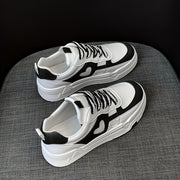 Women's Casual Sneakers with Heart Pattern Non-Slip Rubber Sole Lace-Up Low Top All-Season