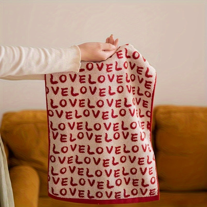 Double-Sided Cotton Jacquard Towel Absorbent Soft Non-Shedding 34x75 cm