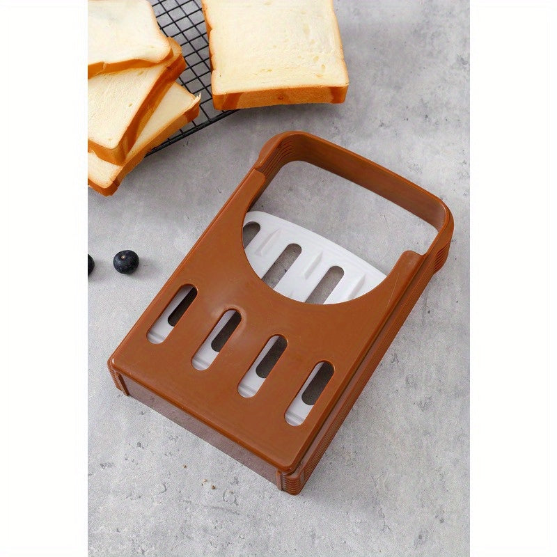 Cortador de pan plegable de plástico ABS para tostar y cortar, esencial de cocina