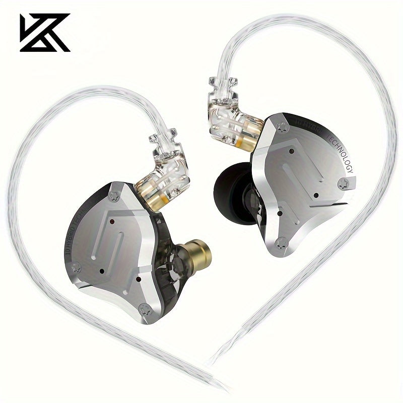 In-Ear Monitoring Headphones with 4BA 1DD Drivers HiFi Bass Detachable 2-Pin Cable