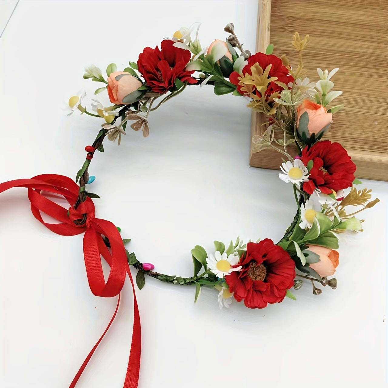 Elegant Flower Wreath Hairband for Outdoor Shooting and Travel