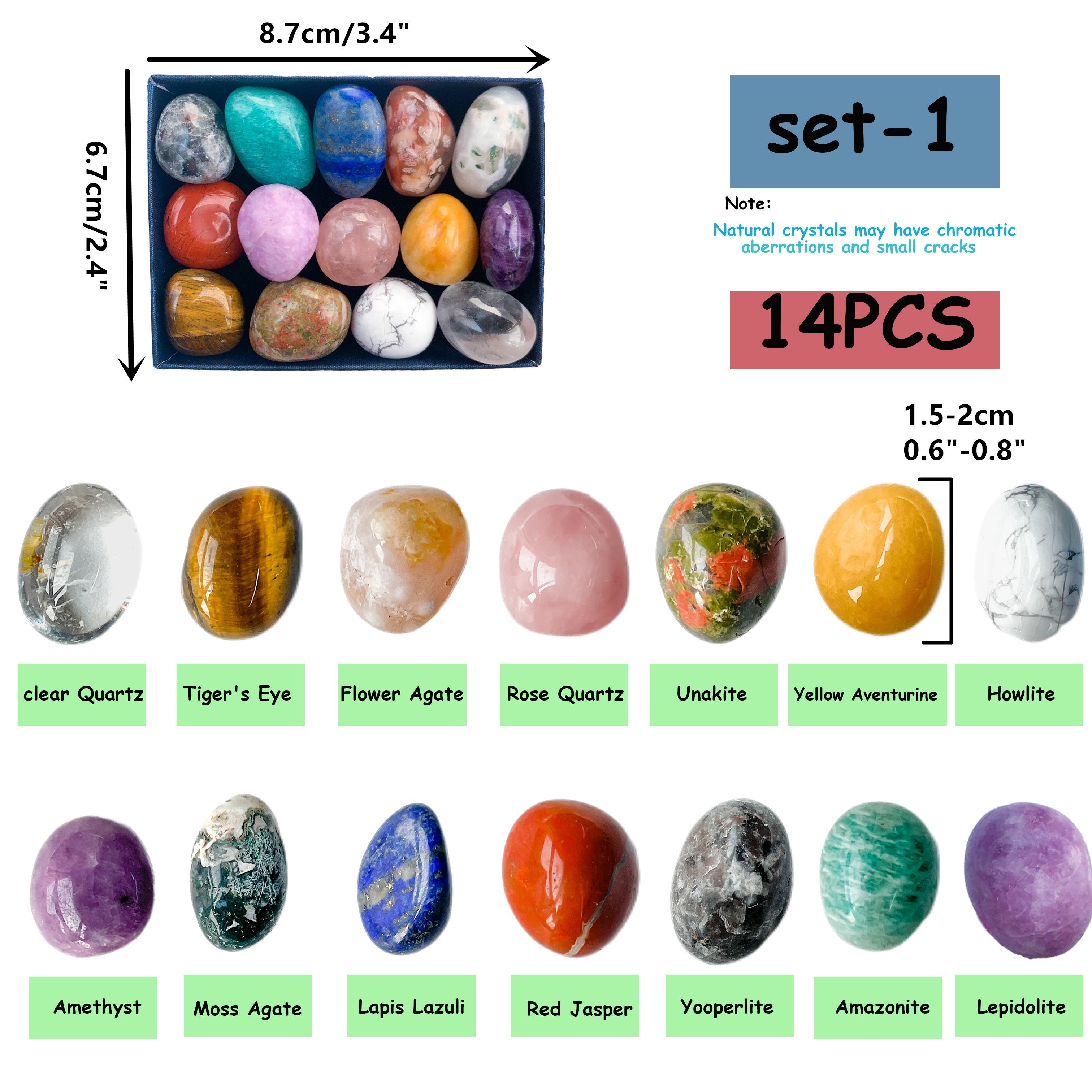 Handmade Stone Jewelry Boxes with Natural Stones and Accessories for DIY Projects or Gifts