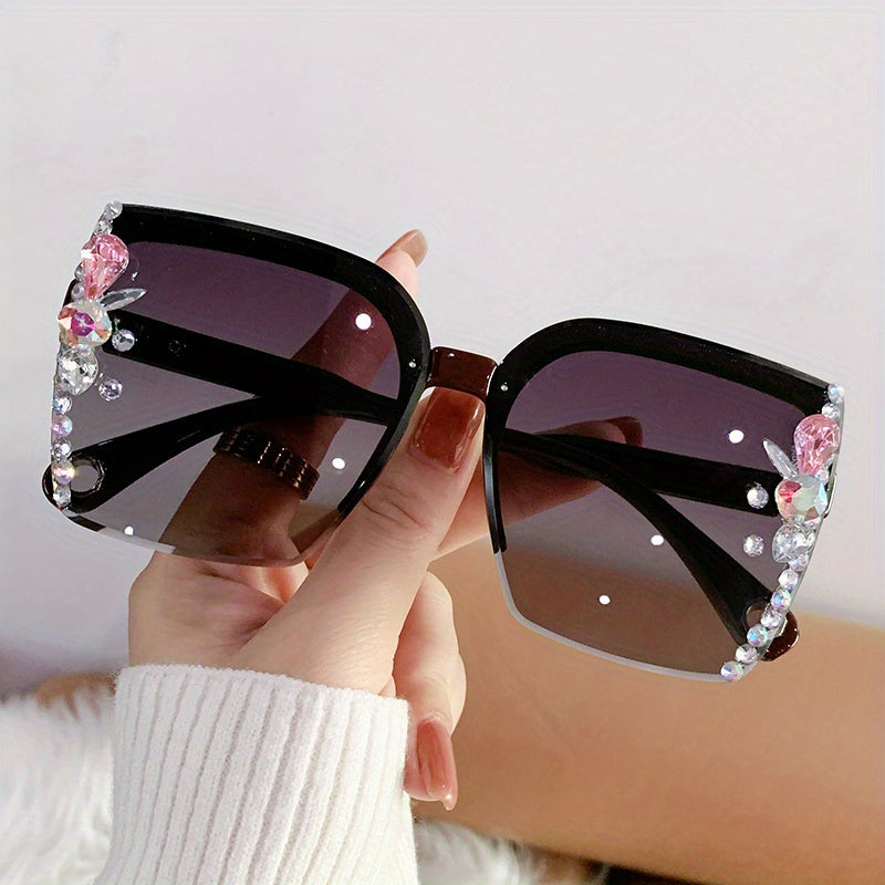 Women's Fashion Rhinestone Embellished Frameless Style Jewelry