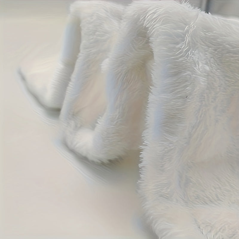 Baby Boy or Girl White Cotton Bathrobe with Matching Nightgown and Plush Towel for Newborn Photos