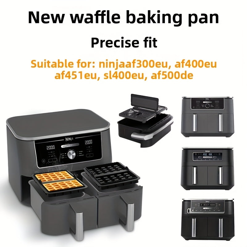 Silikon Vafli qolibi uchun havo qovurish pechasi, yopishmaydigan, 6 bo'lakli, qayta ishlatiladigan, oziq-ovqat uchun xavfsiz