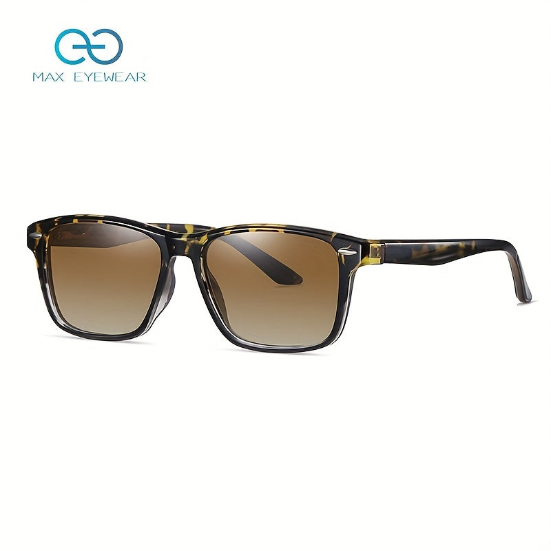 Men's Retro Square Polarized Glasses Rectangular TR90 Frame Adjustable Ocean Lens