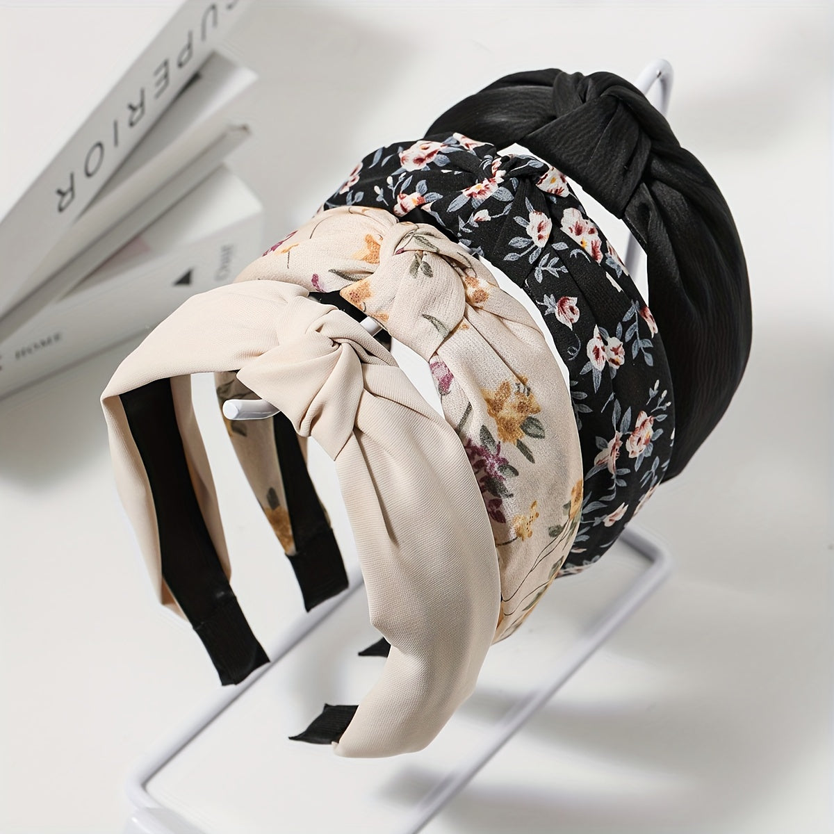 Set of 4 Wide-Brimmed Non-Slip Headbands for Women Hair Accessories